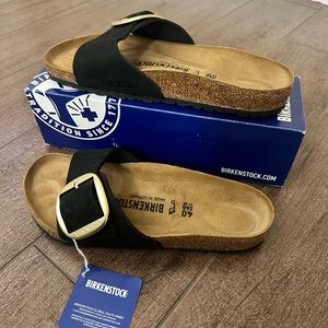 Madrid Big Buckle Birkenstock - Black Size 40 (New with tags and box)